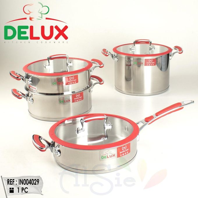 Série de batterie DELUX 18/10 inox 7pcs سلسلة ديلوكس 7 قطع ستانلس ستيل 18/10
