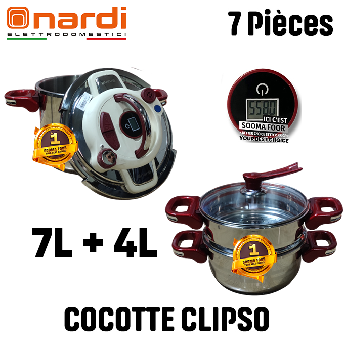Cocotte minute pack 7 Pieces Nardi Made in italy 7L+4L كوكوطة