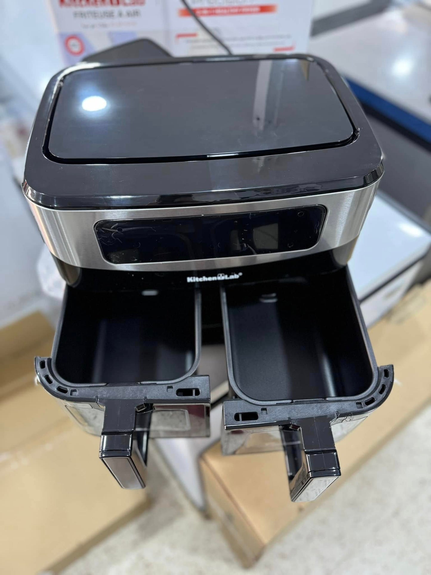 Friteuse Kitchen lab Double back 9l 2400w مقلاة كهربائية مزدوجة من كيتشن لاب