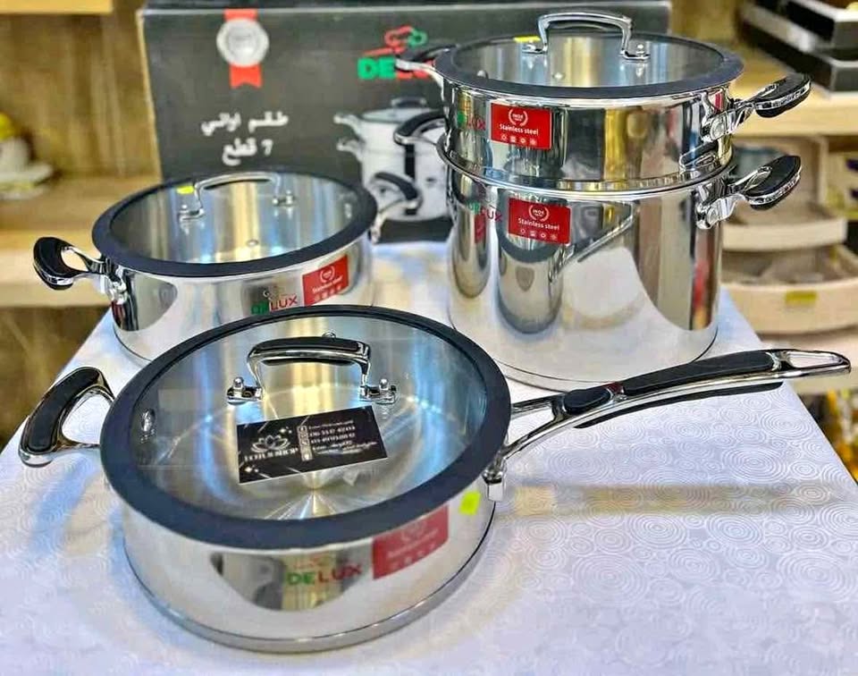 Série de batterie DELUX 18/10 inox 7pcs سلسلة ديلوكس 7 قطع ستانلس ستيل 18/10