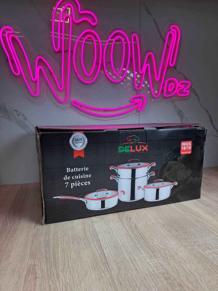 Série de batterie DELUX 18/10 inox 7pcs سلسلة ديلوكس 7 قطع ستانلس ستيل 18/10