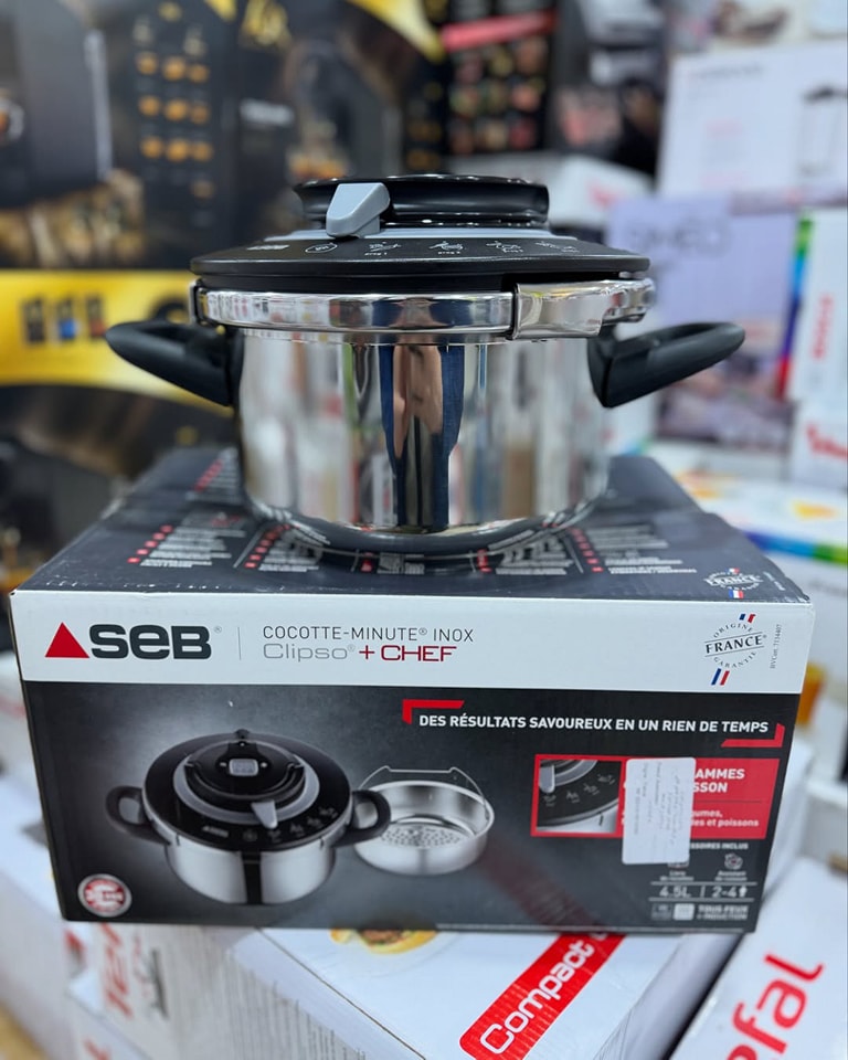 Cocotte Seb +CHEF Cocotte Minute 4.5L /6L /8L/10L 4Programmes كوكوطة