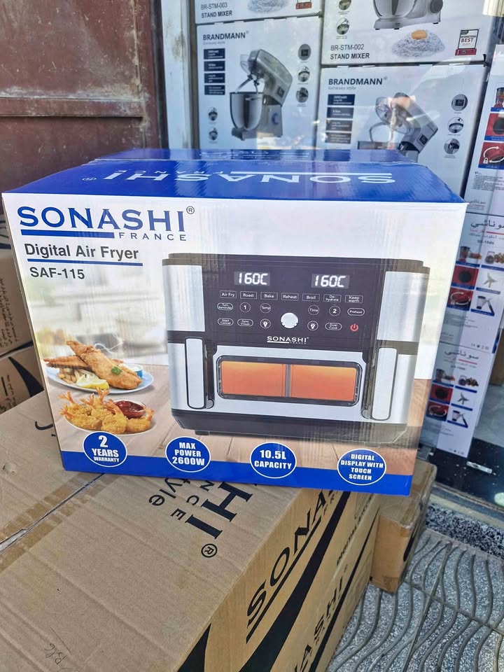 Sonashi Airfryer friteuse 10L/10.5L Double back 2600w