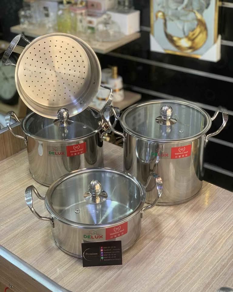 Serie de batterie Delux marmitte 2L/4L/6L avec couscoussier