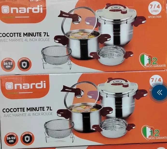 Cocotte minute pack 7 Pieces Nardi Made in italy 7L+4L كوكوطة