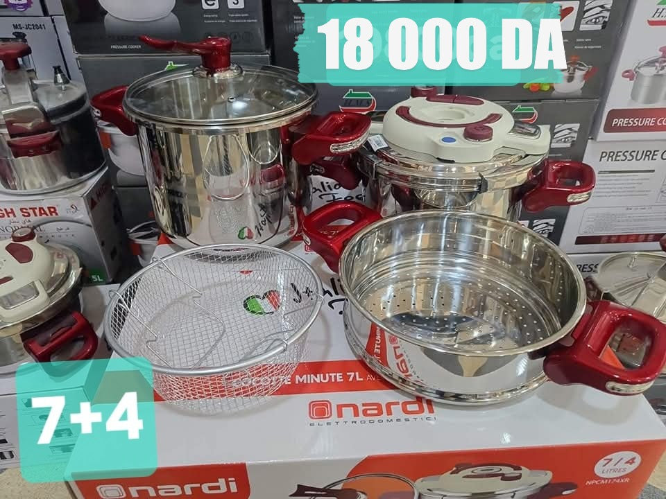 Cocotte minute pack 7 Pieces Nardi Made in italy 7L+4L كوكوطة