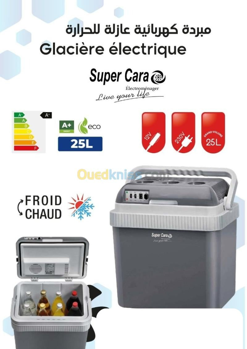 Glacière Électrique Chaud et Froid 25L SUPERCARA