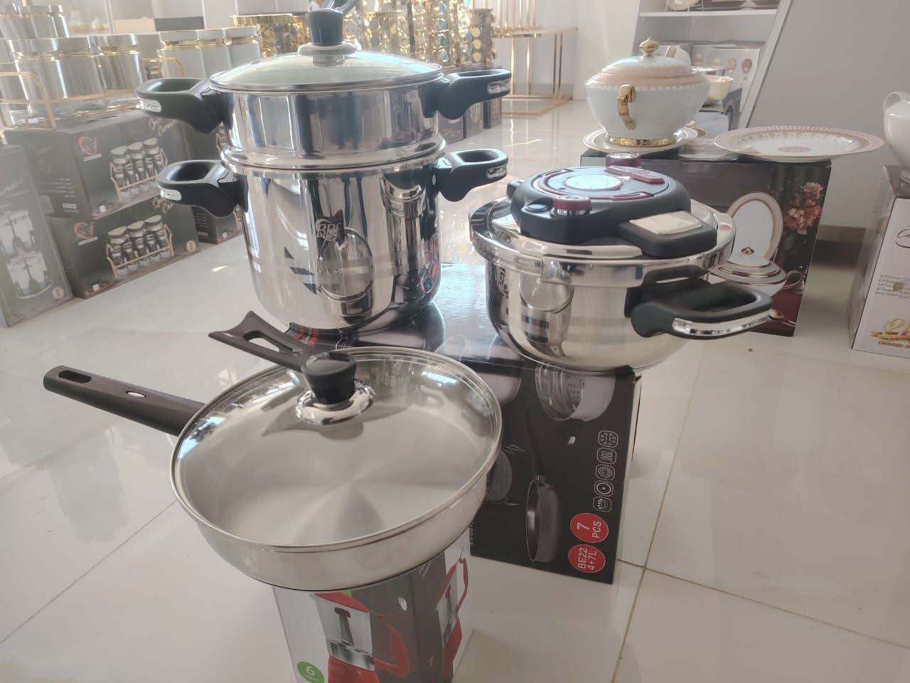 Cocotte BBF 4L/7L 18/10 inox 9Pieces