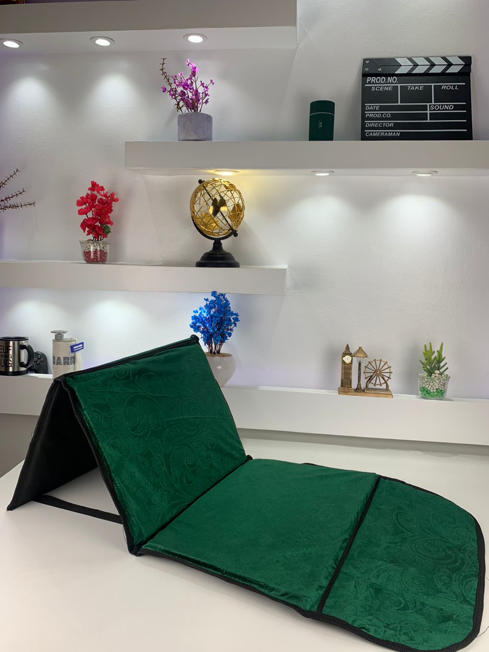 Tapis de Prière Sultan Pliable avec Dossier – سجادة صلاة سلطان قابلة للطي مع مسند ظهر