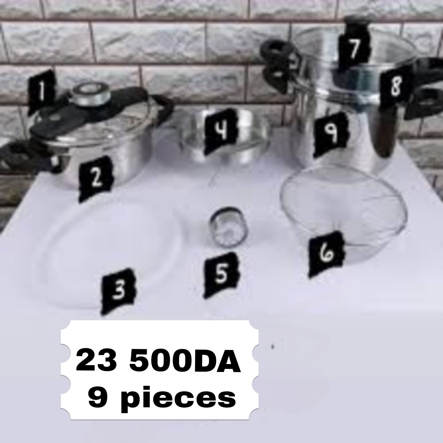 Cocotte Elseb 9pieces 4L+7L Inox 18/10