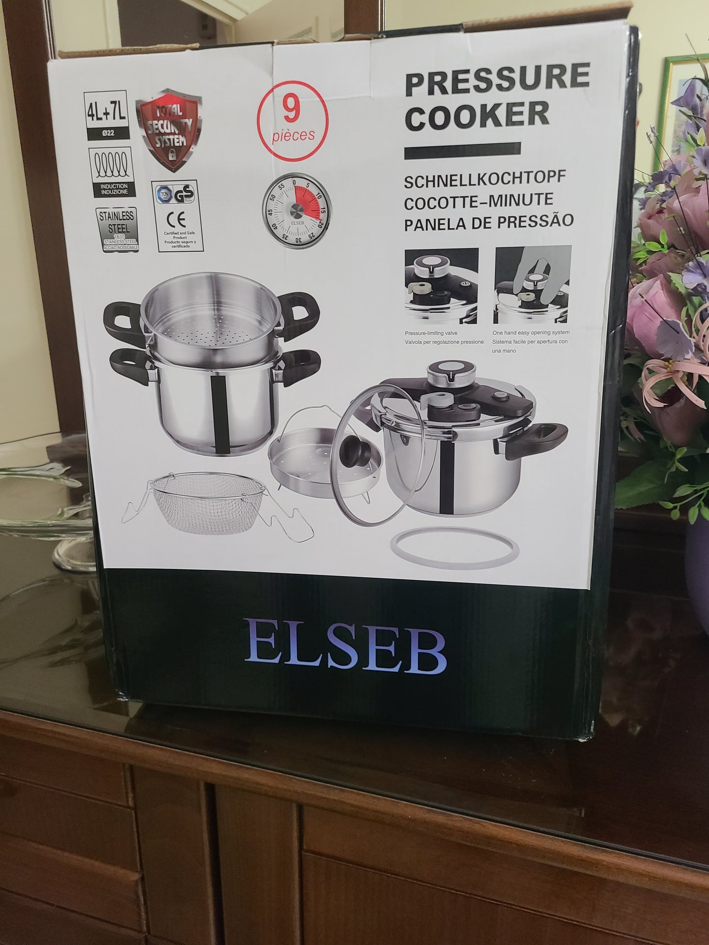 Cocotte Elseb 9pieces 4L+7L Inox 18/10