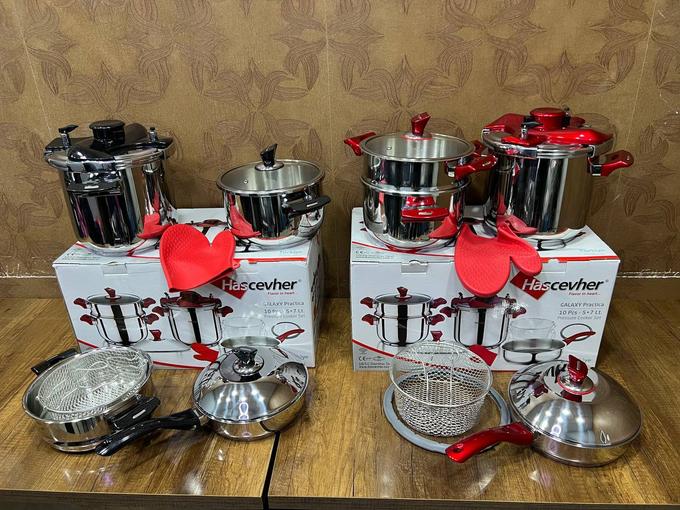 Cocotte Hascevher 10 pcs 5L + 7L inox 18/10