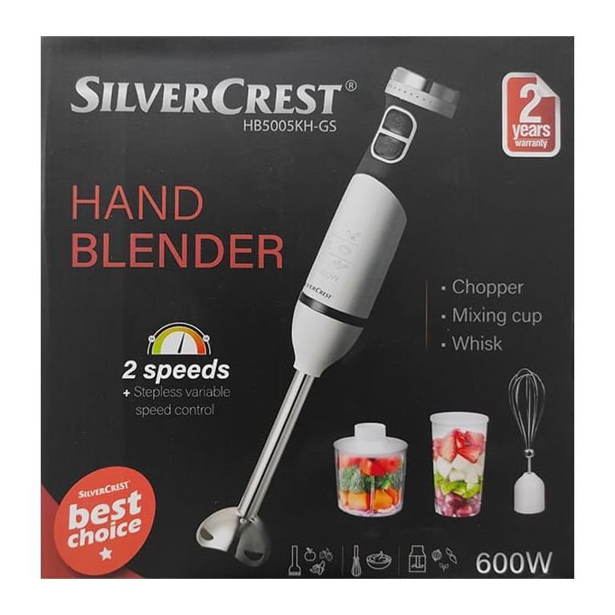 خلاط سيلفر كرست 4 في 1 متعدد الوظائف بقدرة 600 واط                                    SilverCrest Bras Mixeur 4En1 Multifonction 600W