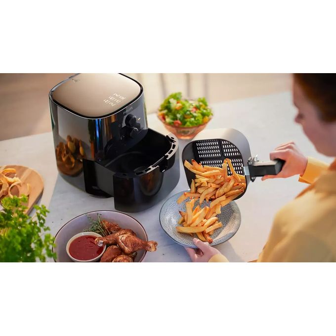 Philips Essential Airfryer 4,1L,1400W, Friteuse Sans Huile Noir (HD9200/90)