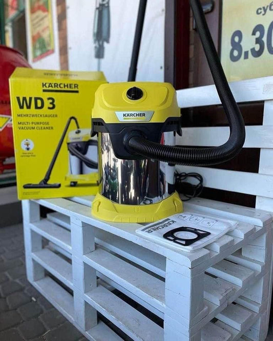 Karcher Aspirateur eau et poussière KARCHER WD3 - Cuve inox - 1000W (Fonction soufflerie)