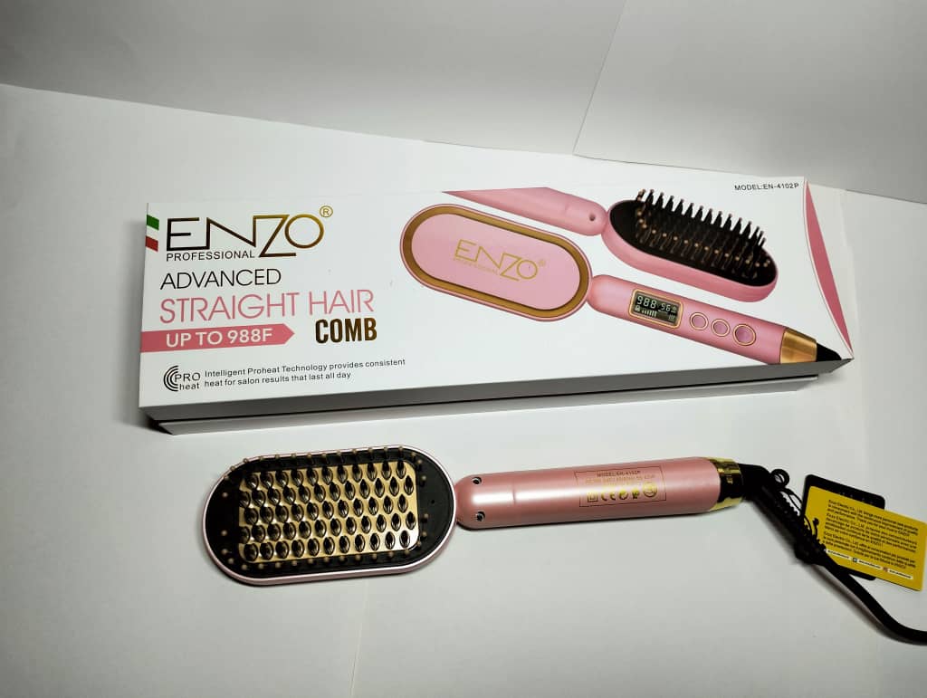 Brosse lissante chauffante ENZO ADVANCED STRAIGHT HAIR COMB