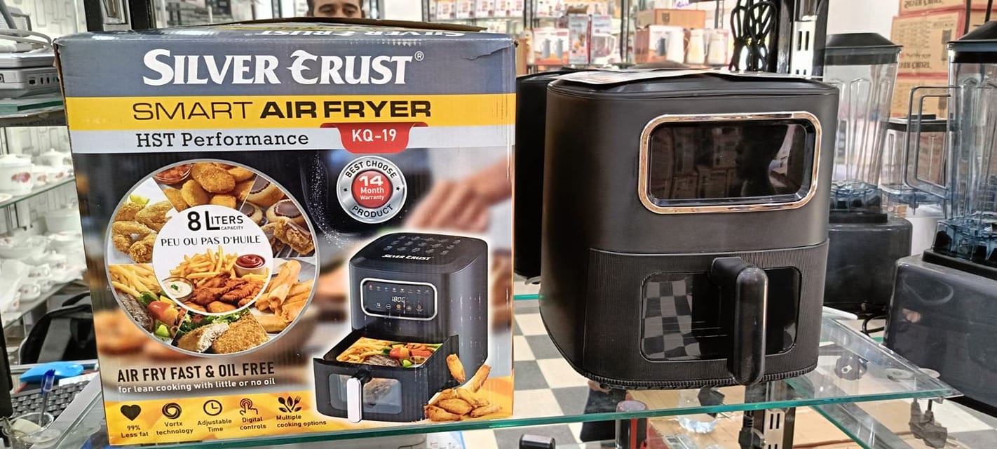 Air Fryer SILVER CRUST 8L 1400W       المقلاة الهوائية من علامة SILVER CRUST 🔥🔥