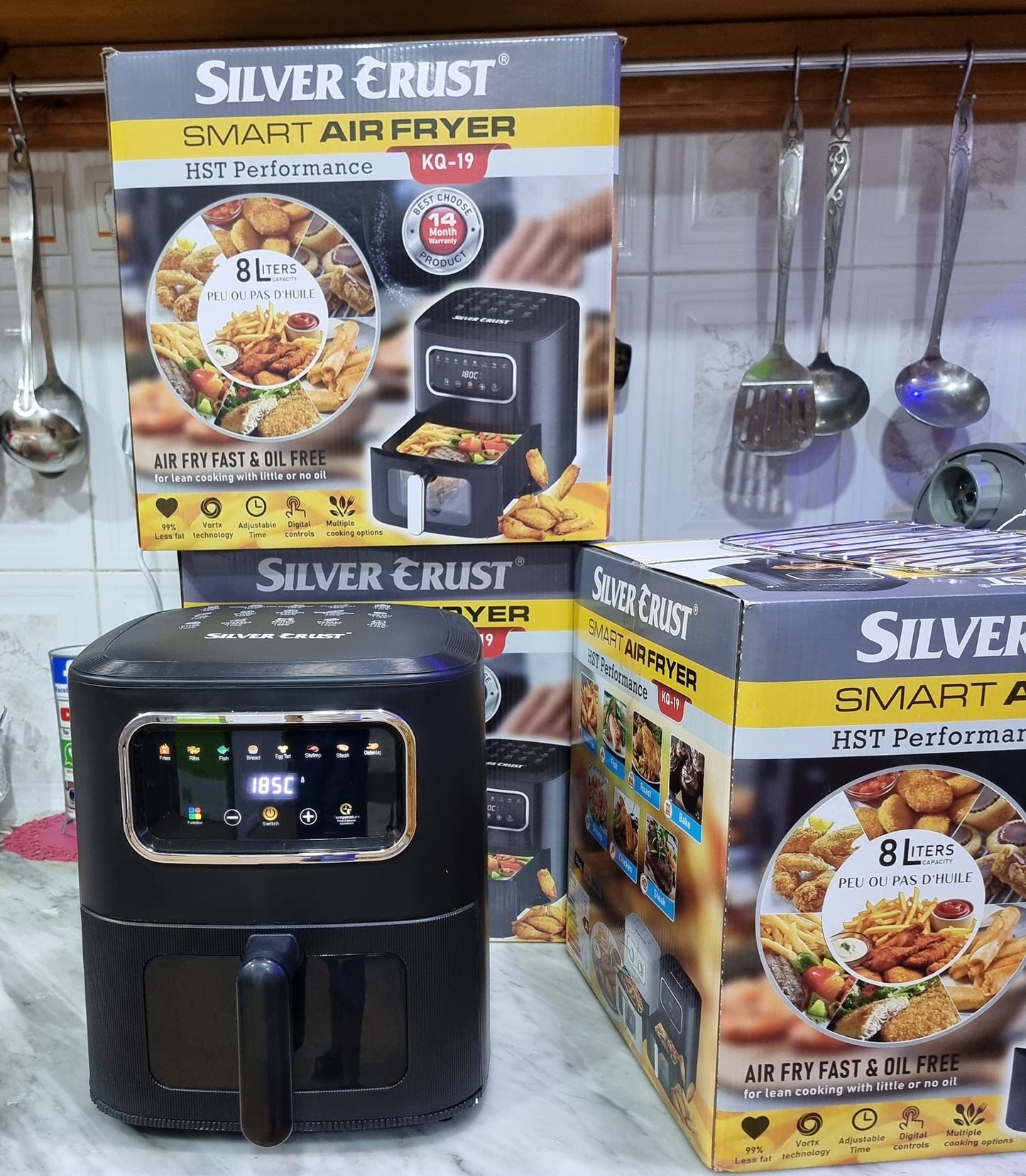 Air Fryer SILVER CRUST 8L 1400W       المقلاة الهوائية من علامة SILVER CRUST 🔥🔥