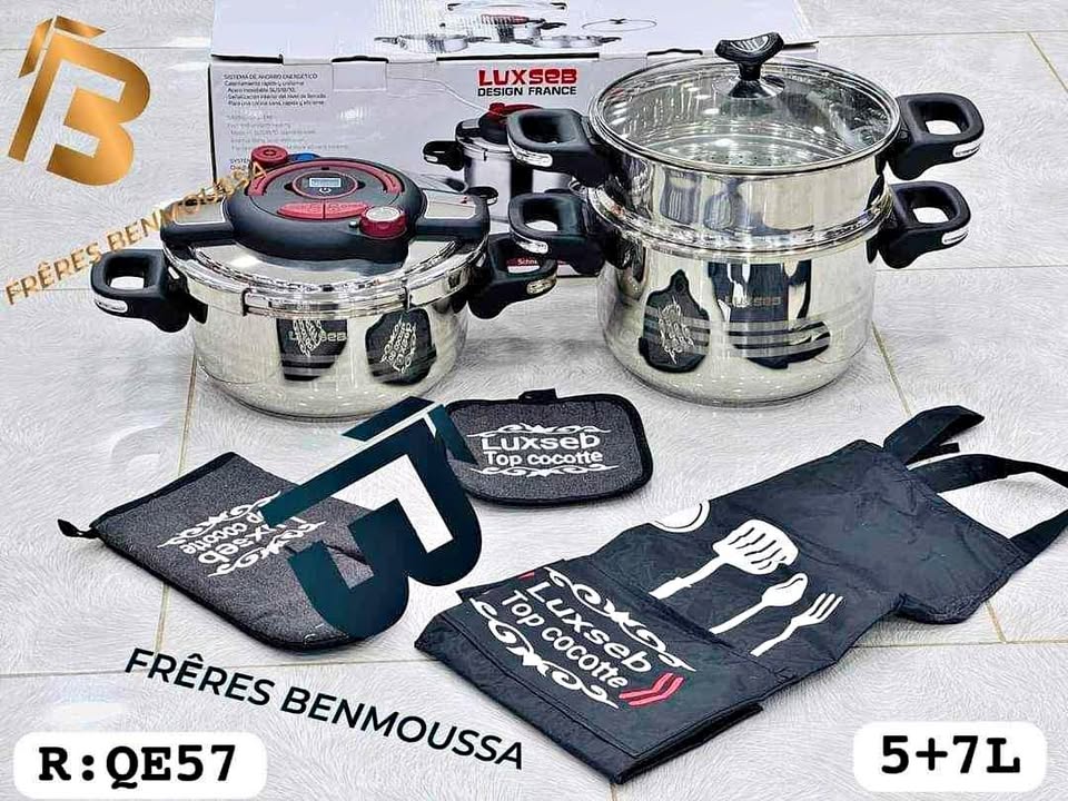 Cocotte LUXSEB 7l+5l 8 pieces + cadeau