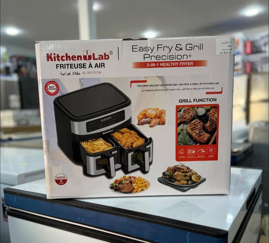 Friteuse Kitchen lab Double back 9l 2400w    مقلاة كهربائية مزدوجة من كيتشن لاب