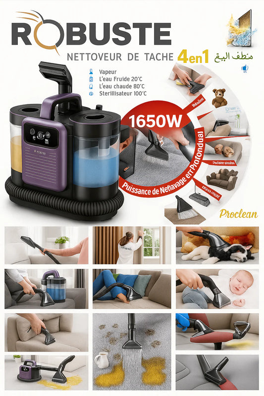 منظف  البقع 4 في 1 من Robuste PROCLEAN Garantie 12 Mois