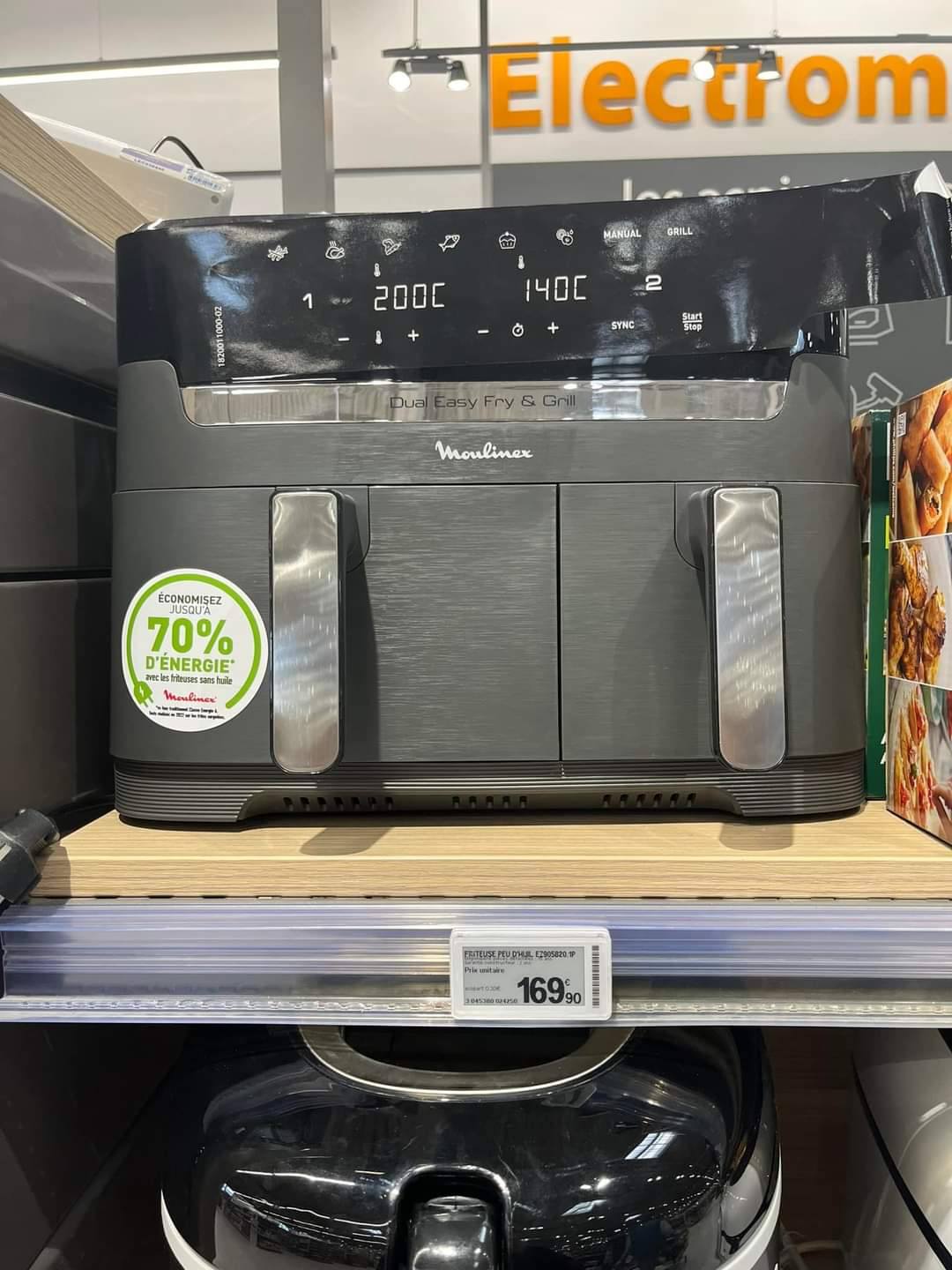 Air Fryer Moulinex Double back 8.3L
