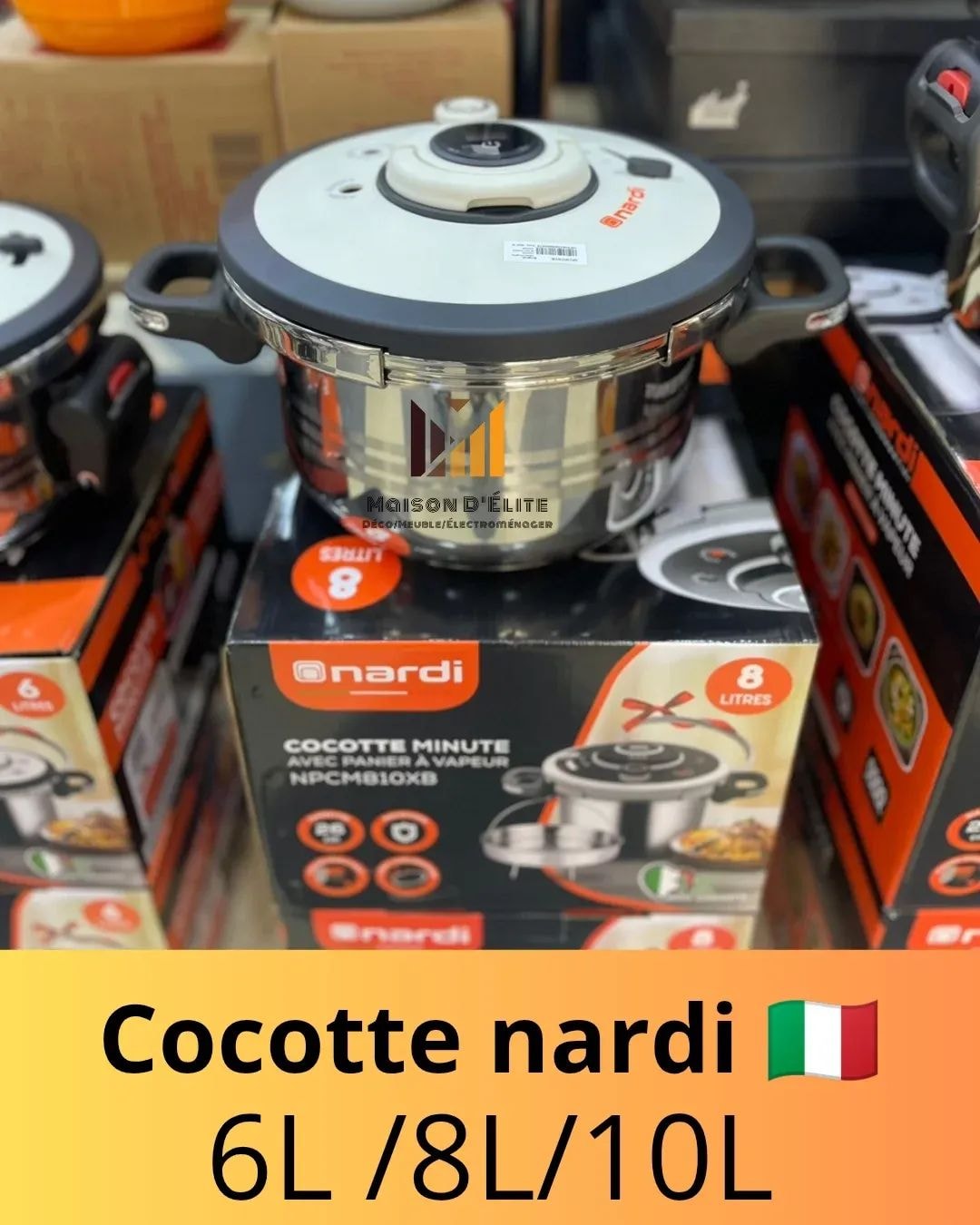 COCOTTE CLIPSO NARDI CUISINECHEF6/8/10L AVEC MINUTEUR