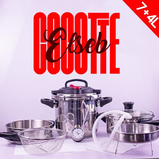 Cocotte Elseb 9pieces  4L+7L Inox 18/10