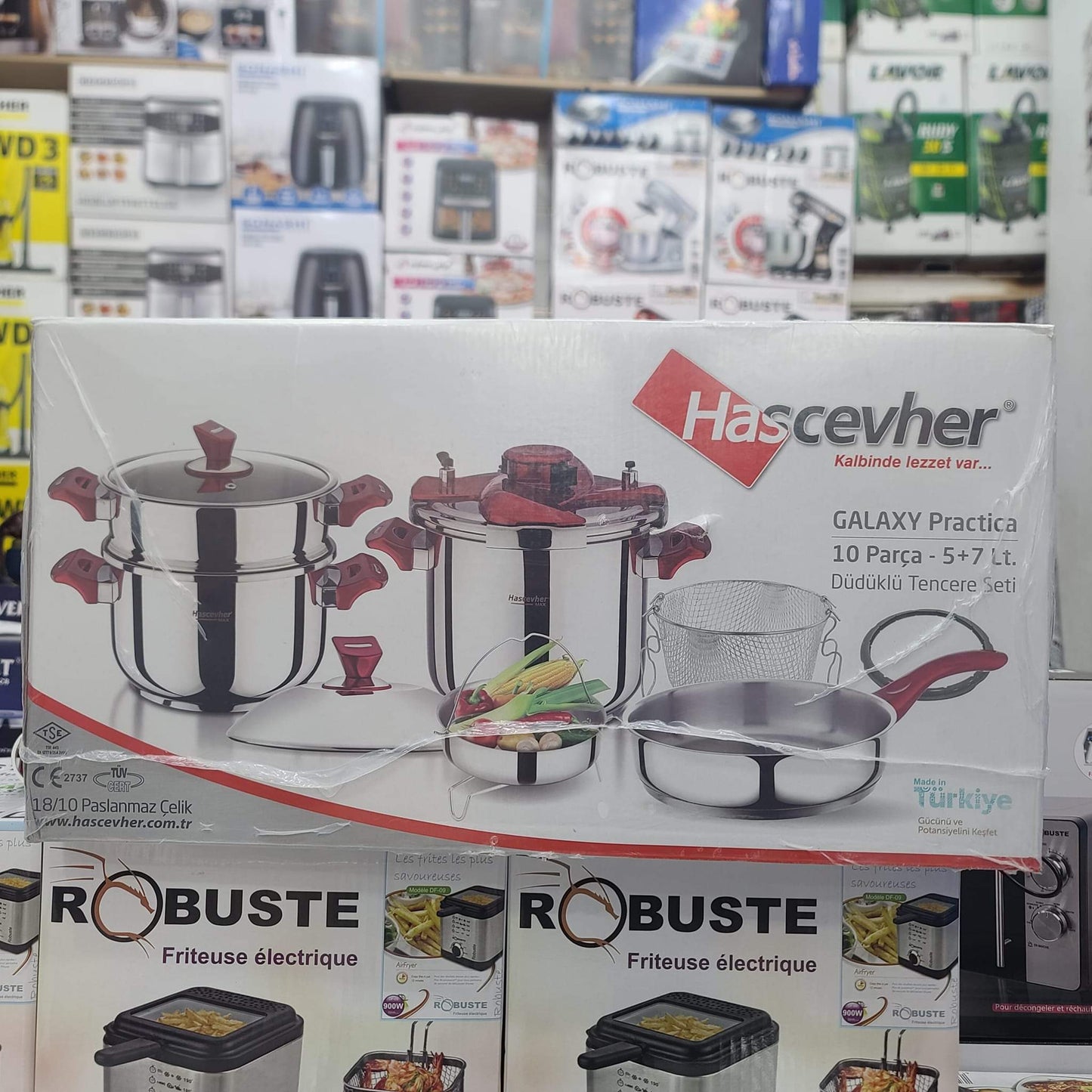 Cocotte Hascevher 10 pcs 5L + 7L inox 18/10