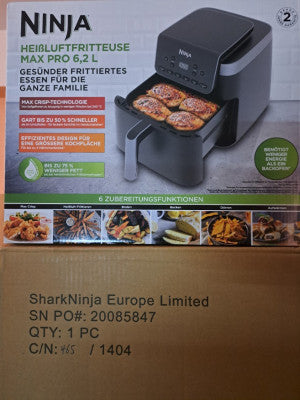 Ninja Friteuse A air sans huile airfryer AF180EU - 2000w - 6.2L - 6 PROGRAMMES