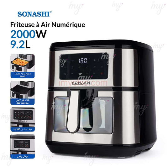 Friteuse à Air Numérique 9.2L 2000W Sonashi SAF-920