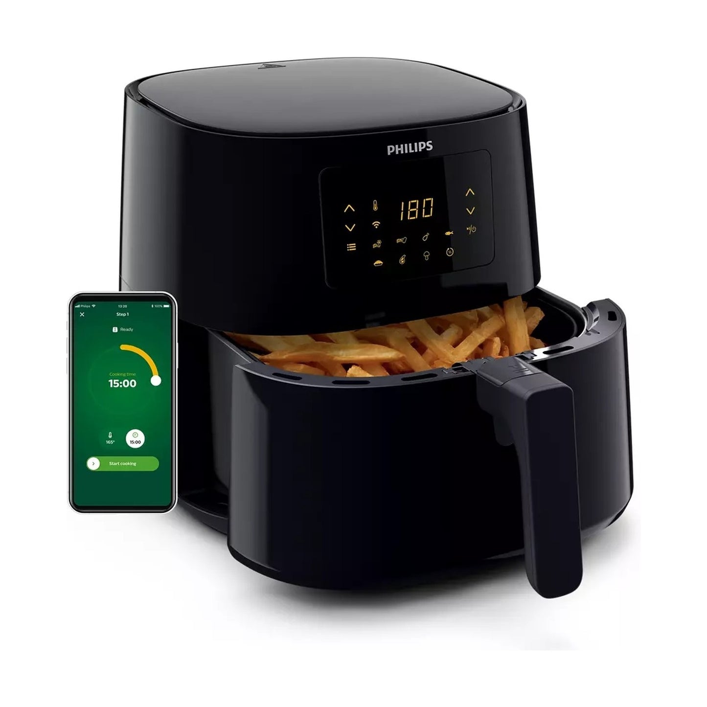 Philips Essential Airfryer 4,1L,1400W, Friteuse Sans Huile Noir (HD9200/90)