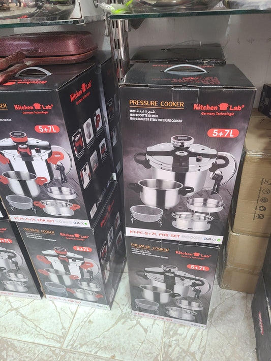 Pack Cocotte 8 pieces Kitchen Lab 5 + 7 L كوكوطة