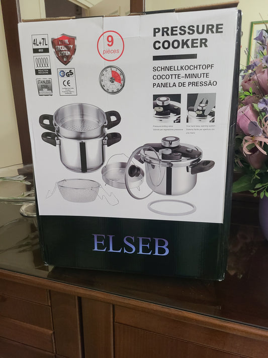 Cocotte Elseb 9pieces  4L+7L Inox 18/10